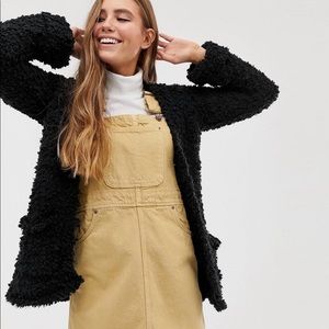 Black soul texture cardigan